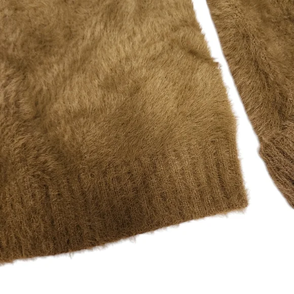 Nasty Gal Green Fuzzy Crop Turtleneck Sweater L - Picture 9 of 13